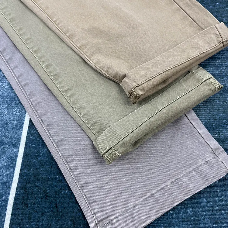 Retro Washed Straight Stretch Freizeithose für Herren, bequeme Passform, dehnbar, ideal für Alltag und Casual-Outfits, zeitloser Stil. — foto 2
