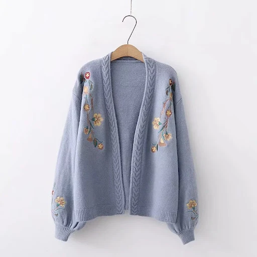 Title 11, All-match casual simple flower embroidery for s...