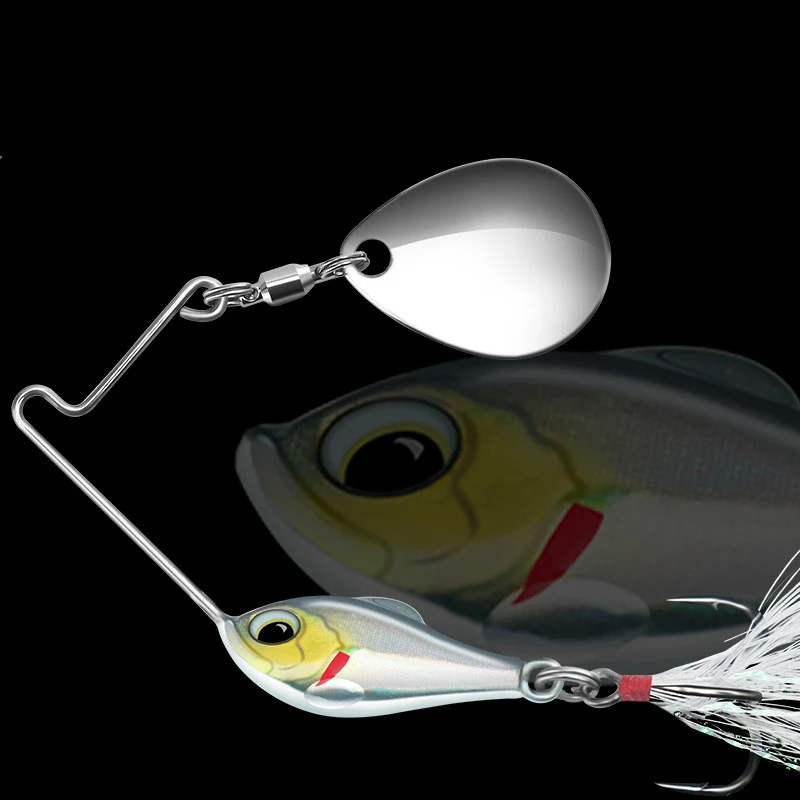 Señuelo giratorio Buckthorn con lentejuelas compuestas ideal para la pesca deportiva, atrayendo peces con su brillo y acción realista. — foto 3