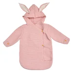 Saco de dormir de conejo tejido a mano, cálido y suave para bebés y niños pequeños, perfecto para noches acogedoras y un sueño seguro. — foto 12