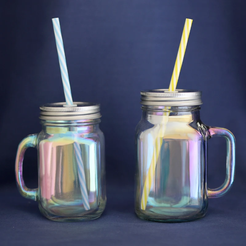 Title 2, New Fruit Mason Jar Color Bar Cup Coffee Cup Wi...