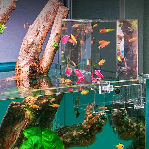 Fish Elevator Inverted Aquarium Fish Tower Fish Tank Aquarium Decorations Make Your Fish Fly Above The Water — photo 4