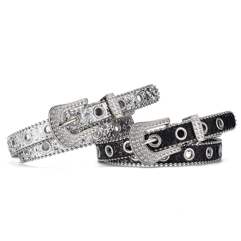 Title 5, Womens Fashion Rhinestone Pin Buckle Decorativ...