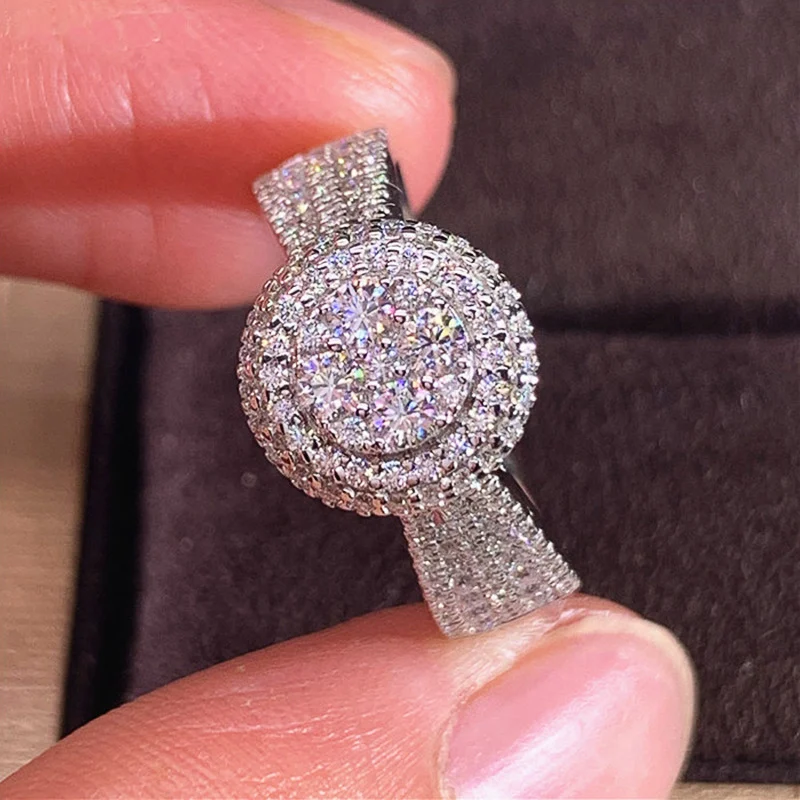 Title 4, Anel de cobre com diamante de simulação feminin...