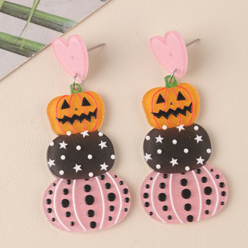 Title 15, Halloween Acryl Oorbellen voor Dames Unieke en...