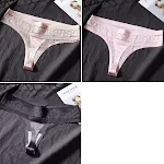 3-Pack dames string slip, doorschijnend en sexy. Comfortabele damesondergoed voor een verleidelijke uitstraling. — foto 2