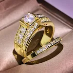 Anel Quadrado de Diamante Completo. Brilho Intenso e Elegância para Todas as Ocasiões. Ideal para Presentear e Celebrar Momentos Especiais. — foto 11