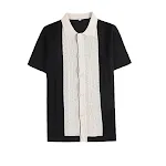 Camiseta masculina manga curta malha gola lapela meio manga Camisa interior para homem, ideal para sobrepor ou usar sozinha. Conforto e estilo. — foto 9