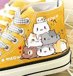 Sapatos femininos brancos de lona cano alto Conforto e estilo em um só calçado Perfeitos para diversas ocasiões Design moderno e atemporal. — foto 5