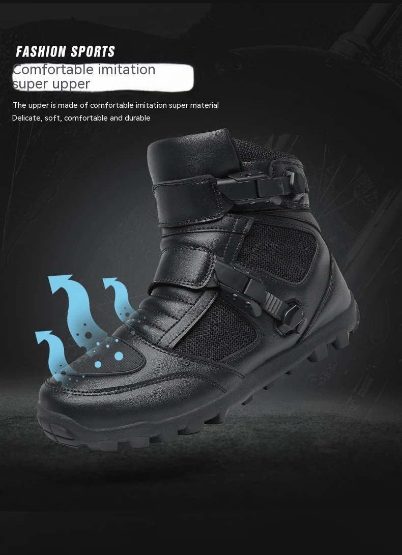 Botas de Moto Masculinas Cavaleiro Coloridas Quatro Estações Conforto e Segurança para Motociclistas Botas de Motociclismo Ideais Para Todas as Estações — foto 7