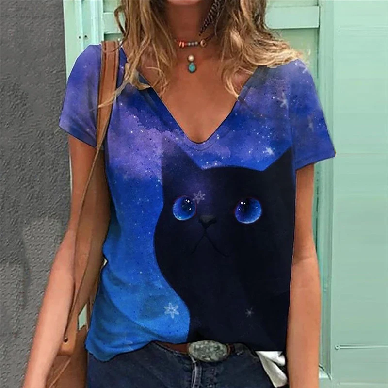 Title 11, Printed Street Style Short Sleeve Multi-color L...