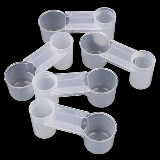 5Pcs Plastic Bird Feeder Clear Water Bottle Drinker Cup For Pigeon Bird Accessories Transparent — photo 1