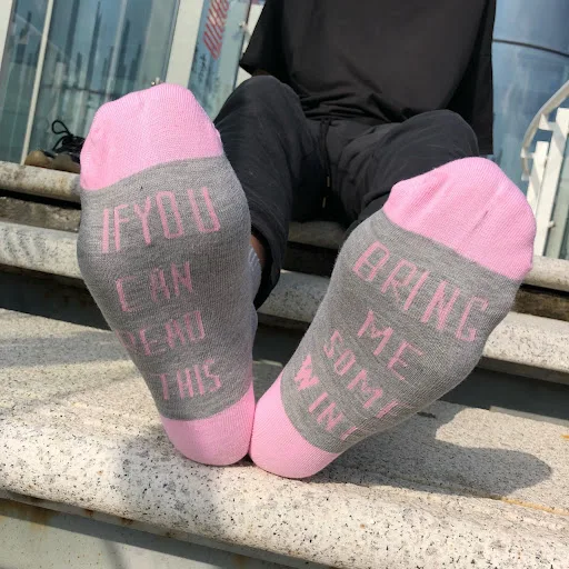 Title 1, Trendy three-bar letter design cotton tube sock...