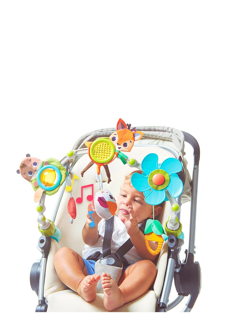 Brinquedo de berço para bebês em plástico para educação infantil com sino. Estimula o desenvolvimento sensorial, seguro, divertido e educativo. — foto 3