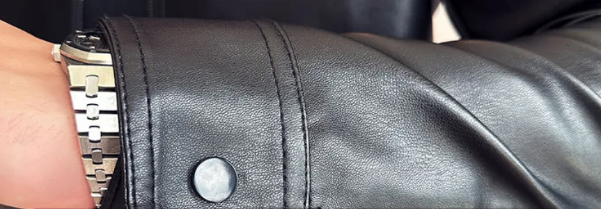 Title 8, Leather Lapel Light Business Mens Jacket