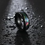 Anel de seda gelada com incrustações de madeira de acácia, frescor e sofisticação. Perfeito para o verão, leve e elegante, use com conforto. — foto 3