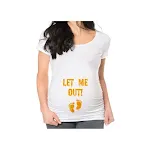 T-shirt premaman alla moda, comodo e semplice. Perfetto per la gravidanza, offre stile e comfort quotidiano per ogni esigenza. — foto 9