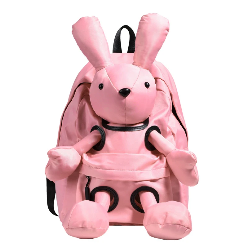 Mochila feminina moderna e estilosa com design de coelho. Perfeita para viagens, oferece conforto e espaço para carregar seus pertences. — foto 15