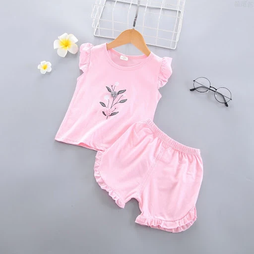 Title 2, Conjunto infantil de verão com colete de renda ...