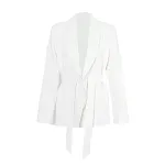 Terno Branco Feminino de Duas Peças Calça Pantalona Elegância e Conforto Conjunto Sofisticado para Ocasiões Especiais Design Moderno e Versátil — foto 4