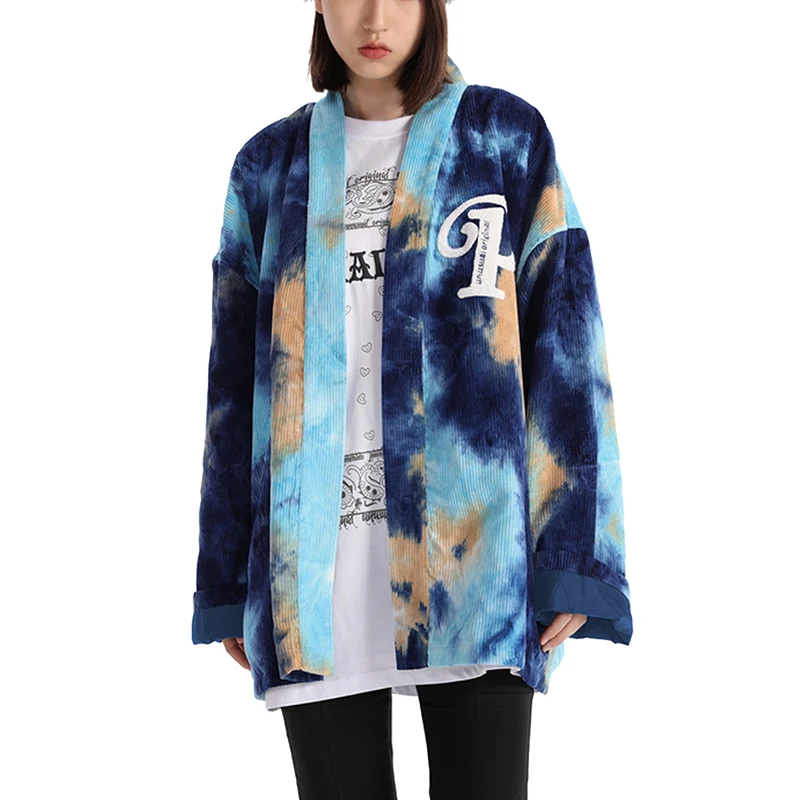 MIJKO Men's Women's Autumn Winter Corduroy Jacket with Embroidery. Long-sleeved, high-street style, perfect for warmth a — photo 6