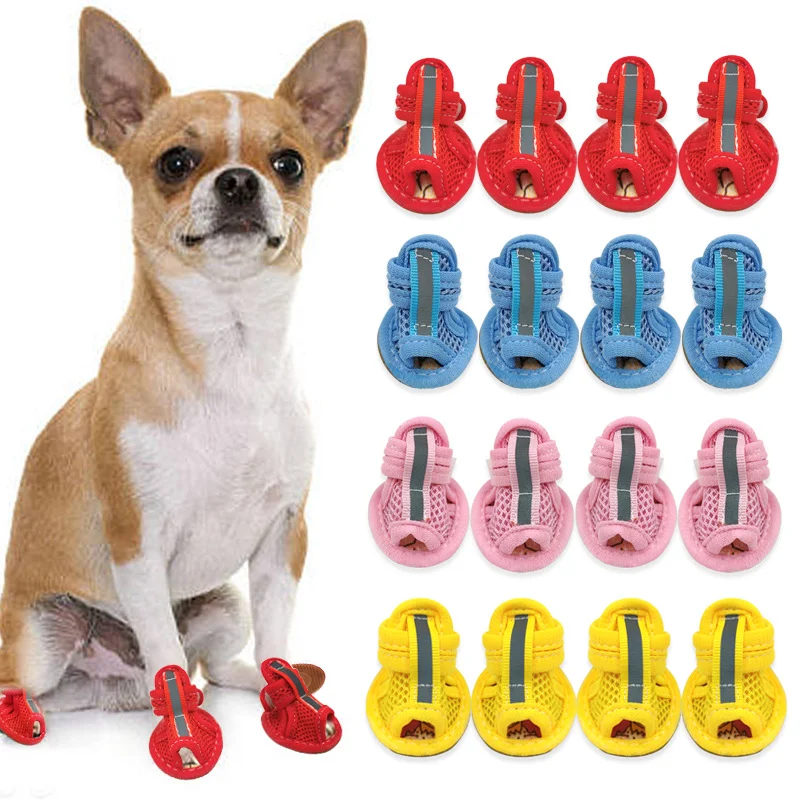 Spring and Summer Beef Tendon Bottom Mesh Breathable Puppy Non slip Shoes for optimal comfort and safety during walks an — photo 5