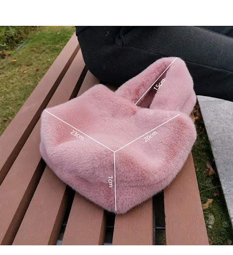 Title 1, Bolsa de mão de imitação de pele de vison Rex R...