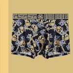 Intimo uomo estivo sottile, in seta di ghiaccio traspirante, stampa retrò antibatterica, shorts per un comfort fresco e duraturo. — foto 11
