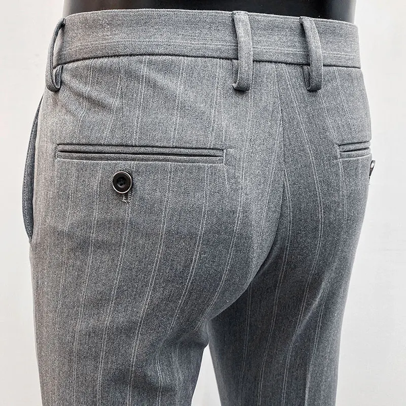 Men's Iron-Free Business Small Foot Suit Pants. Comfortable and stylish for work and formal events. Easy care, perfect f — photo 3