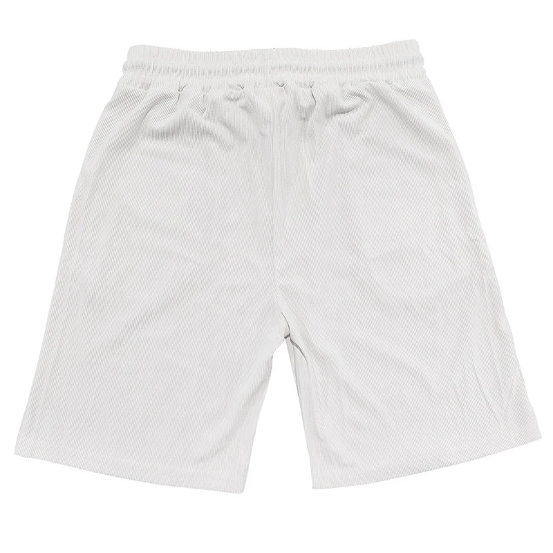 Men's Lapel Cardigan Shorts 2 Pieces Suit Summer Solid Color Vertical Stripes Short Sleeve Shorts perfect for warm weath — photo 18