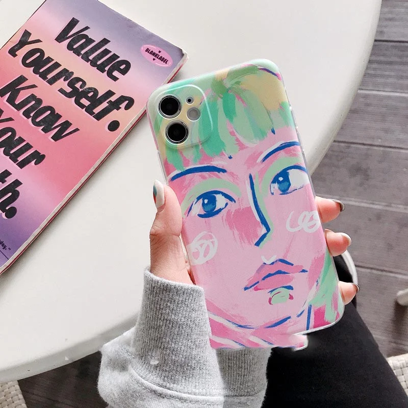 Title 6, Creative Oil Painting Eyes Girl Phone Case. Pro...