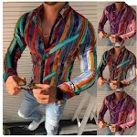 New Youth Printed Long-sleeved Men's Casual Fashion Shirt, Trendy Style for Everyday Wear, Comfortable and Stylish for a — photo 4