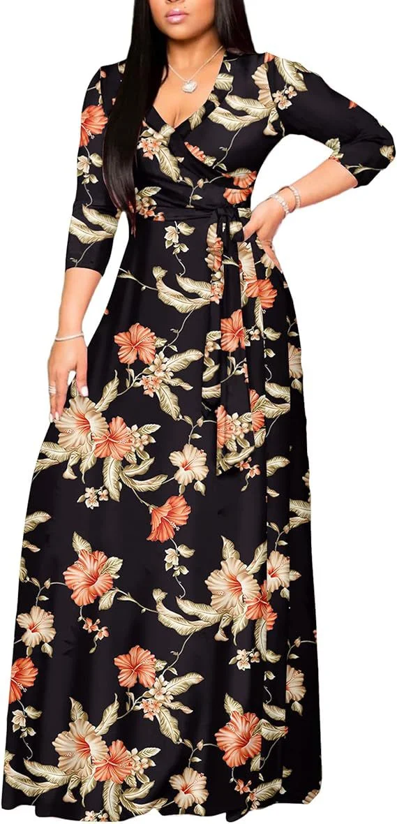 Title 17, European and American leisure fashion floral pr...