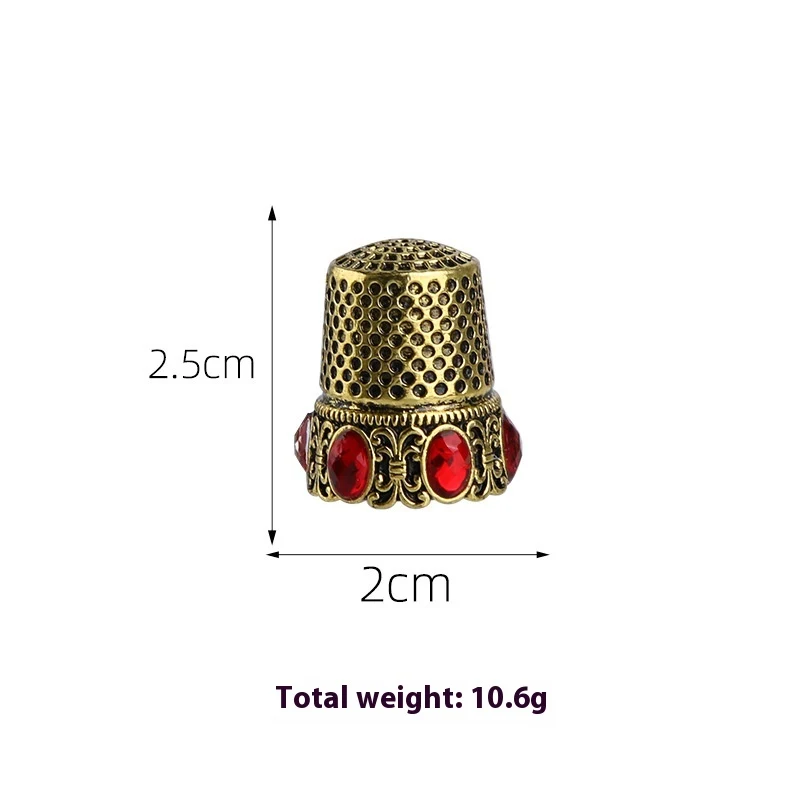 Retro Diamonds Thimble Awl Syringe for sewing and crafting. Versatile tool for piercing, stitching and finger protection — photo 7