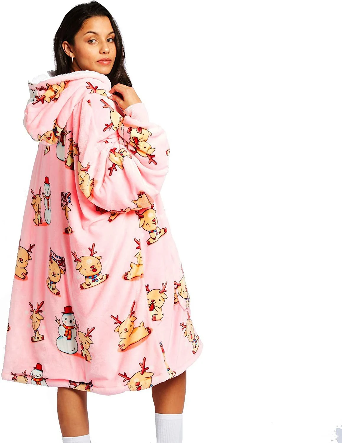 Title 4, Warm Pajama Sweater TV Slacker Hooded Blanket