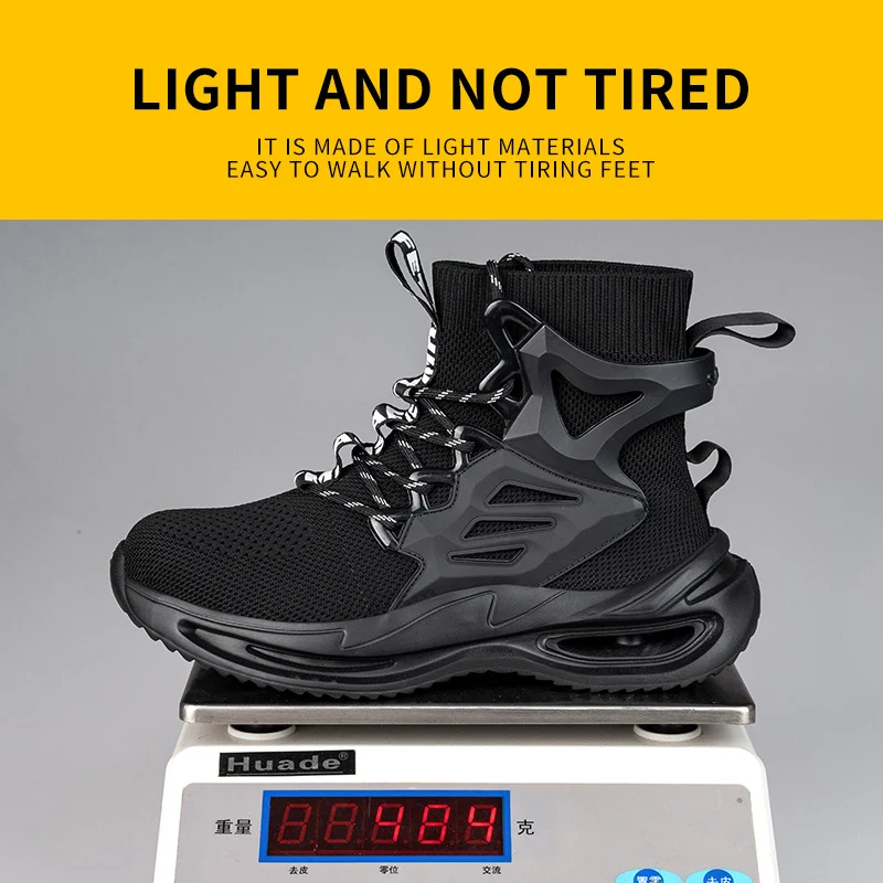 High Top Labor Protection Shoes with Piercing Steel Head. Provides Foot Protection and Safety on the Job, Comfortable an — photo 6