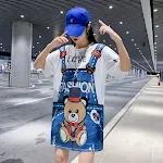 Strap pants brown bear