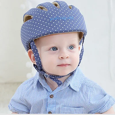 Chapéu Infantil Capacete Protetor Algodão Segurança Absorção de Impacto Macio Confortável Respirável para Bebês — foto 2