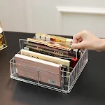 Acrylic cosmetic finishing box with air cushion, blush stand and partition, perfect for organizing and displaying makeup — photo 1
