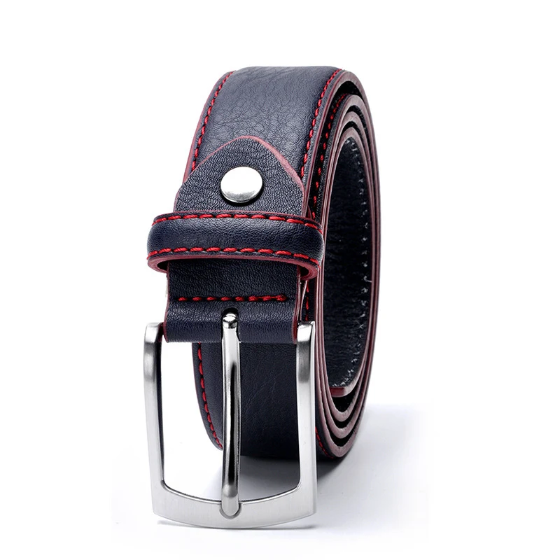 Men's Leather Belt with Pin Buckle, Leather Leisure Belt, a durable and stylish everyday accessory for casual wear. — photo 8