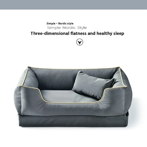 Title 6, Cama para perros impermeable, resistente a mord...