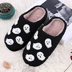 Halloween Funny Spider Ghost Scary Flat Indoor House Shoes for Women Men Soft Plush Cozy Horror Halloween Gifts. Perfect — photo 9