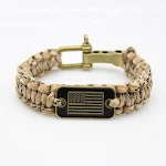 Pulseira Trançada com Fivela Ajustável de Liga de Zinco e Bandeira Nacional. Expresse seu patriotismo com este acessório confortável e elegante. — foto 9