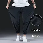 Muške Letnje Ležerne Pantalone Plus Veličine Mrežaste Prozračne Široke Udobne Idealne za Vrućine i Svakodnevnicu — foto 15