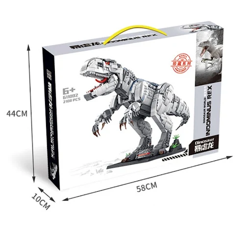 Title 3, Boy Dinosaur Building Blocks Mechanical Tyranno...