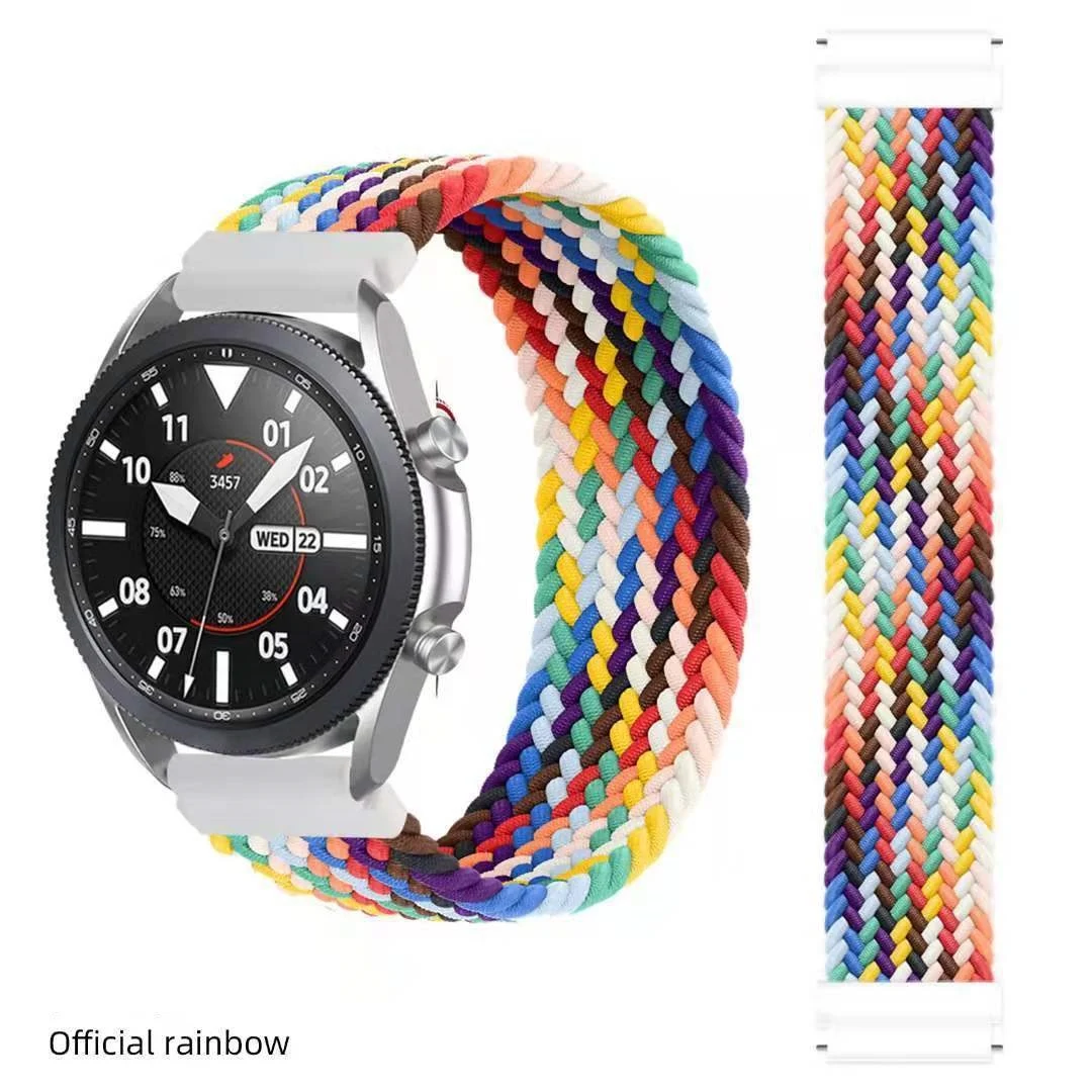 Title 10, 20mm Elastic Braided Nylon Strap for Smartwatch...