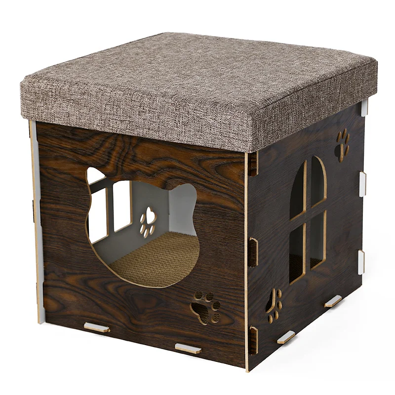 Multifunctional Room Adult Cat Detachable Grinding Claw Sleeping Bed Pet Stool Nest, Provides Comfort, Scratching, and R — photo 5
