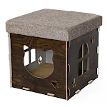 Multifunctional Room Adult Cat Detachable Grinding Claw Sleeping Bed Pet Stool Nest, Provides Comfort, Scratching, and R — photo 5
