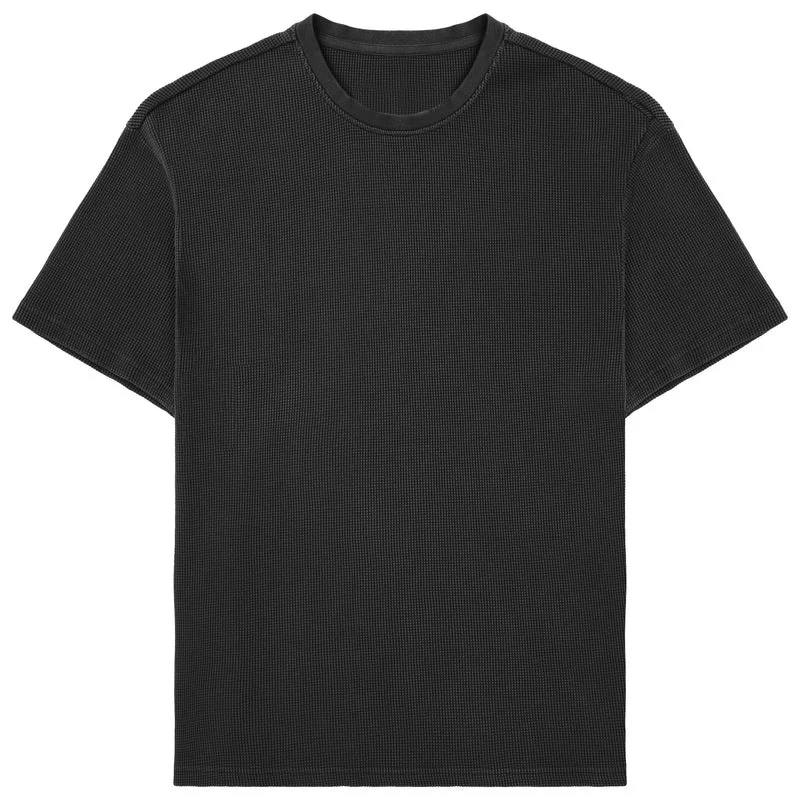 Loose cotton fitness short-sleeved plaid sports t-shirt. Breathable, comfortable athletic wear designed for workouts and — photo 3