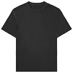 Loose cotton fitness short-sleeved plaid sports t-shirt. Breathable, comfortable athletic wear designed for workouts and — photo 3